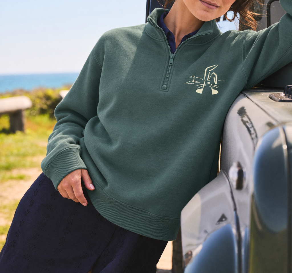 Green Quarter Zip
