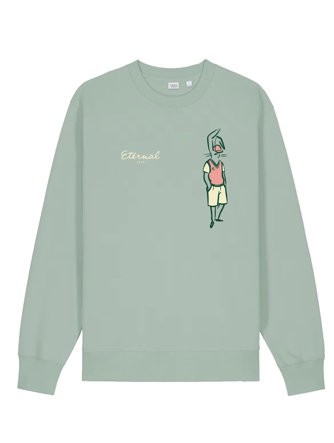 Green Rabbit Crew Neck